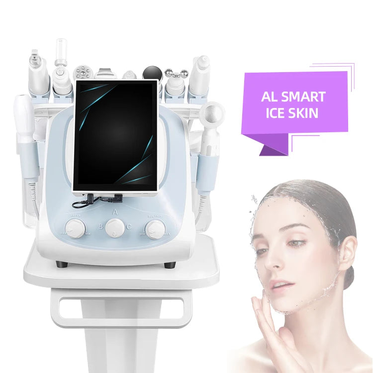 Newest Micro Dermabrasion Smart Ice Blue Oxygen Jet Skin Rejuvenation Deep Facial Cleaning Aqua Face Beauty Machine