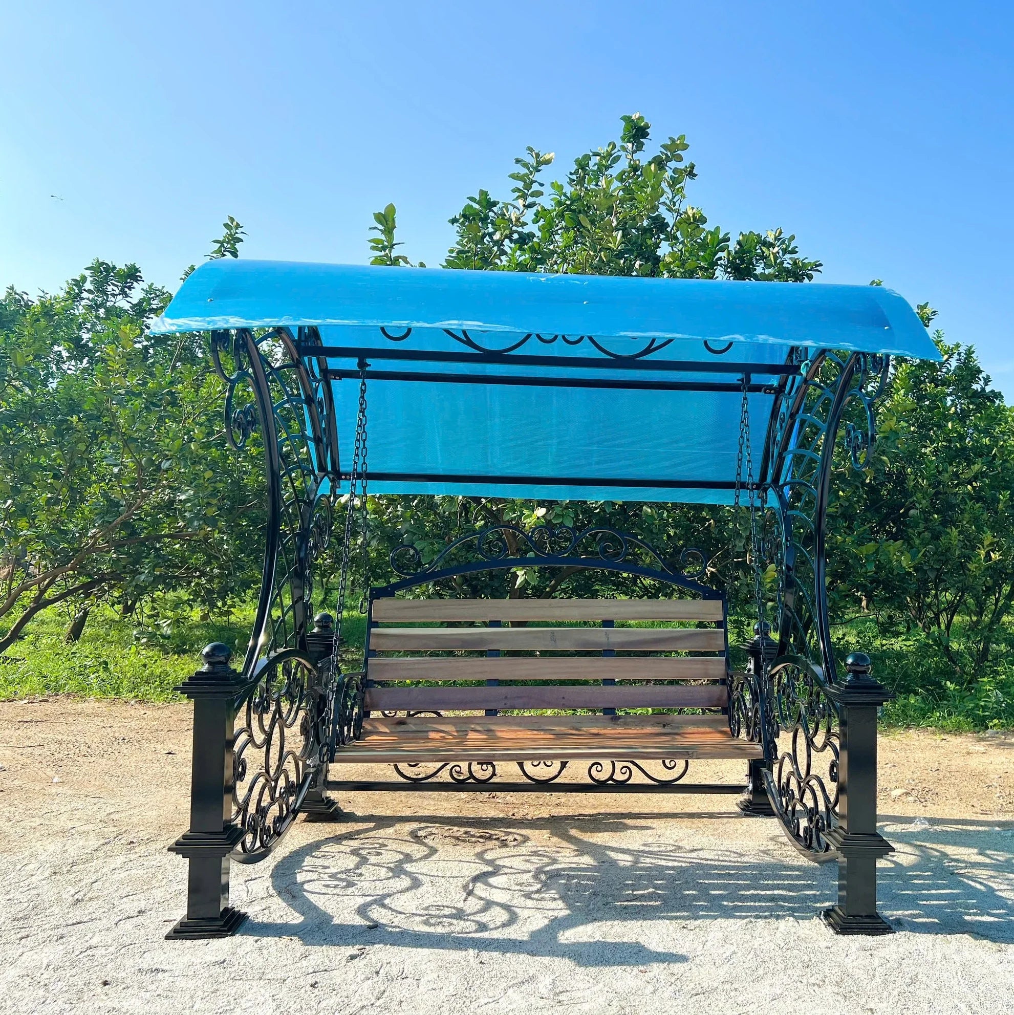 Add Charm to Your Garden with Handcrafted Wrought Iron Swings That Combine Artistic Design Outdoor Comfort Lasting Durability