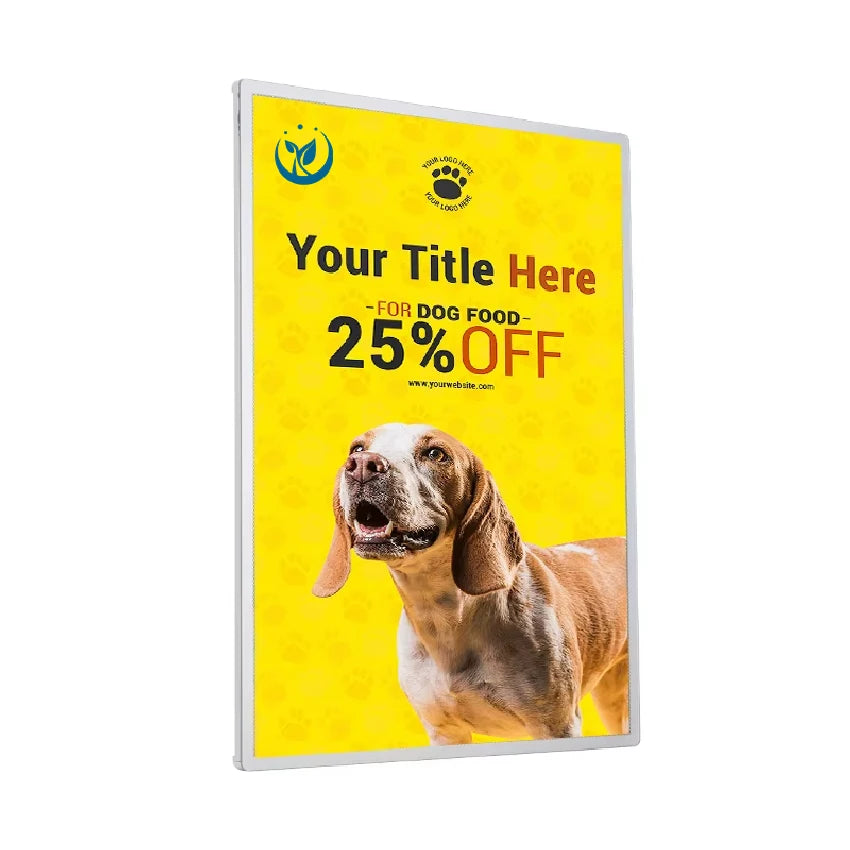 Ultra-Thin A1/A2/A3/A4 LED Lightbox Customizable Rectangle Indoor Advertising Snap Frame Low Power Slim Aluminium Indoor LED