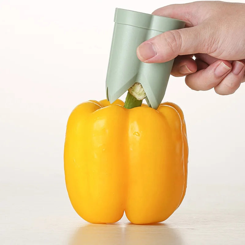 Fruit Vegetable Household Kitchenware Tool 2 in 1 Red Chili Bell Pepper Seed Corer Remover