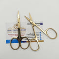 Extra Fine Curved Cuticle Scissors for Manicure Eyebrow and Toenail Trimming Gold Plasma Stylish Design Stainless Steel Blade