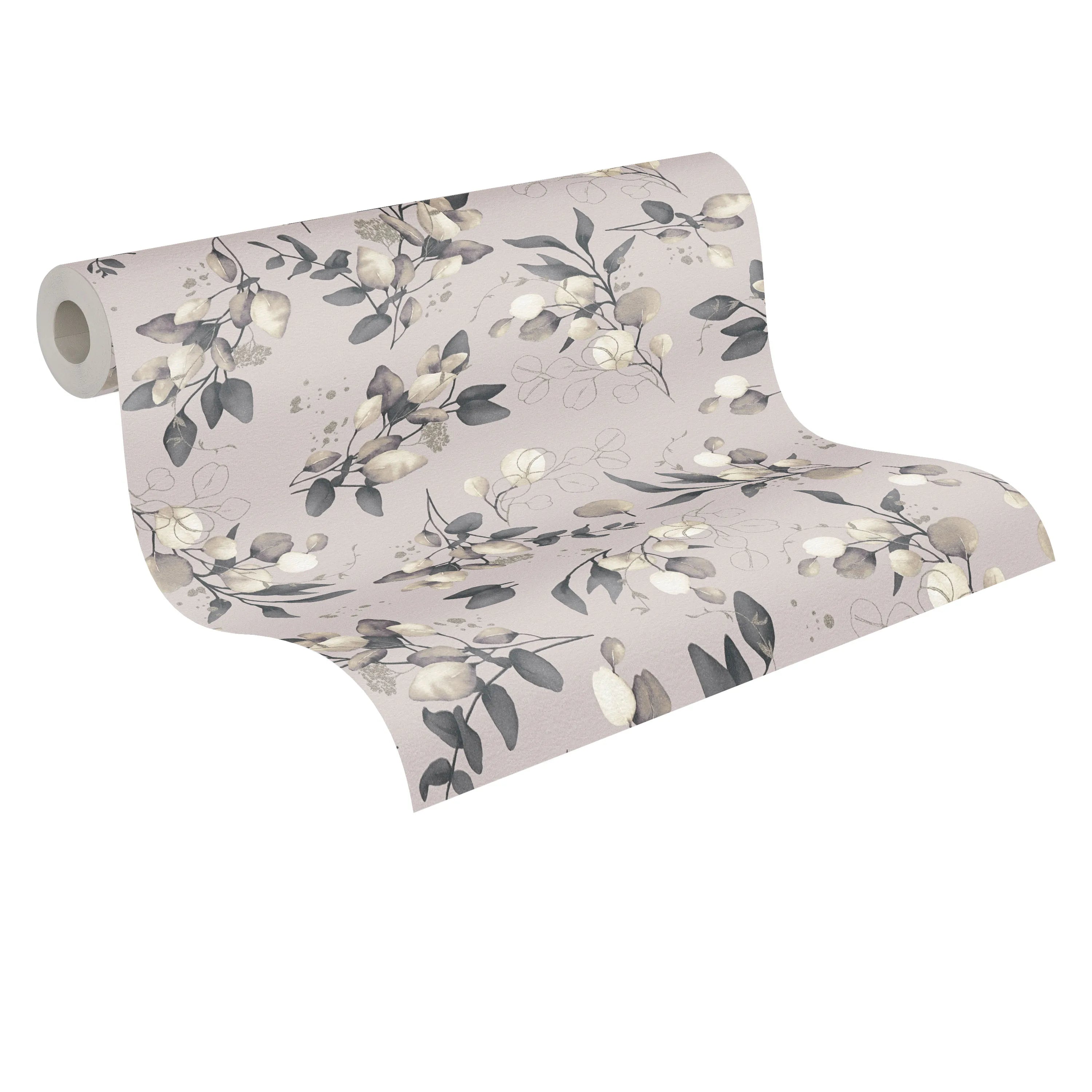 Made in Germany - Wallpaper rolls Floral Beige Black Cream Gold - Non Woven - Wallpaper Leaves for Walls - 1005 x 053 m