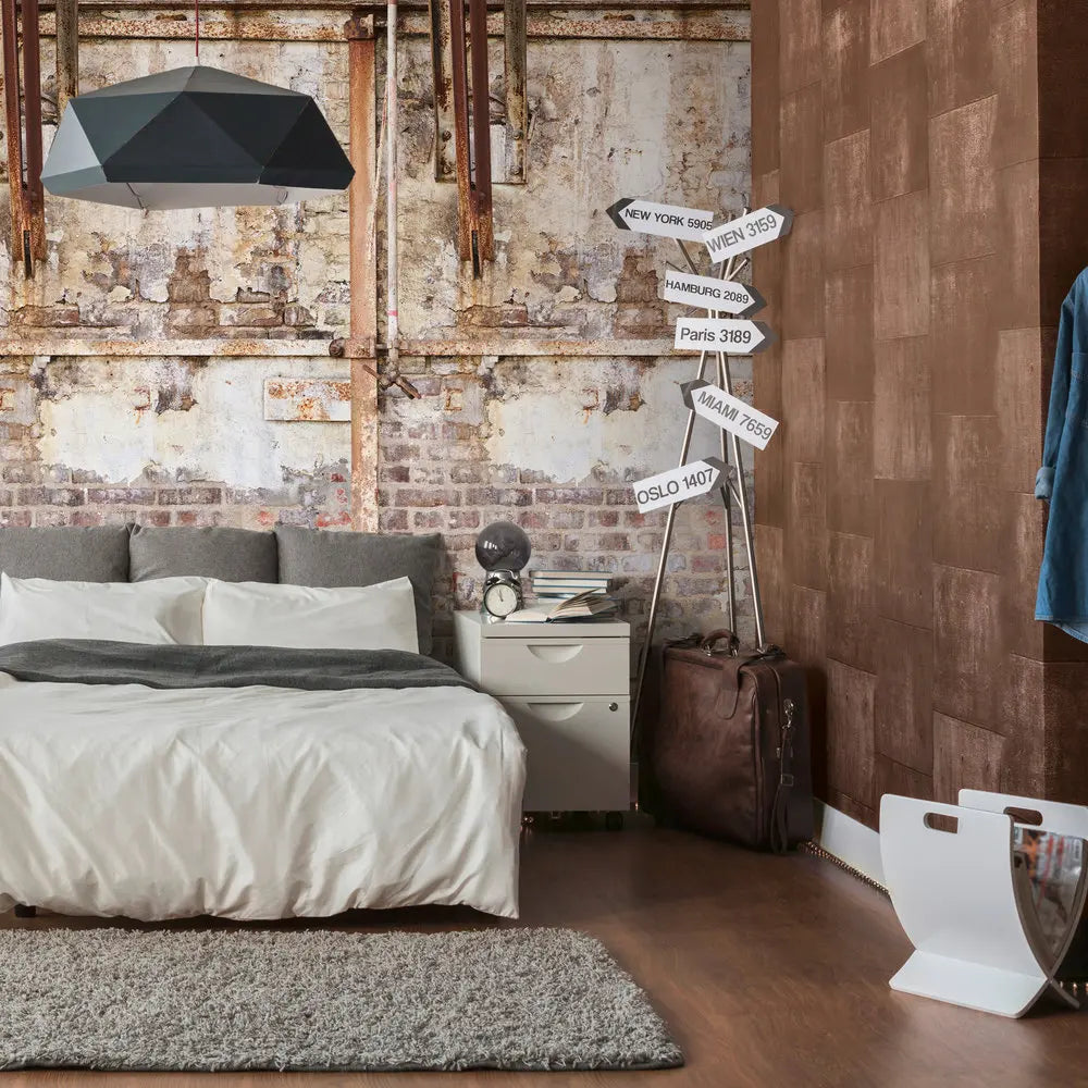 Germany Made Modern Photo Wallpaper Mural Cream Brown Non Woven Vinyl Wall Mural for Bedroom Hospital Mall-Removable 2.80x1.59m