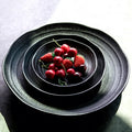 Ceramic Plates Black Matte Ceramic Plate Hand Painted Steak Plates Factory Direct Hotel Black Nordic Restaurant Porcelain Dish