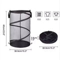 Hot Selling Mesh Cylinder Dirty Clothes Laundry Hamper Collapsible Foldable Pop-up Laundry Basket