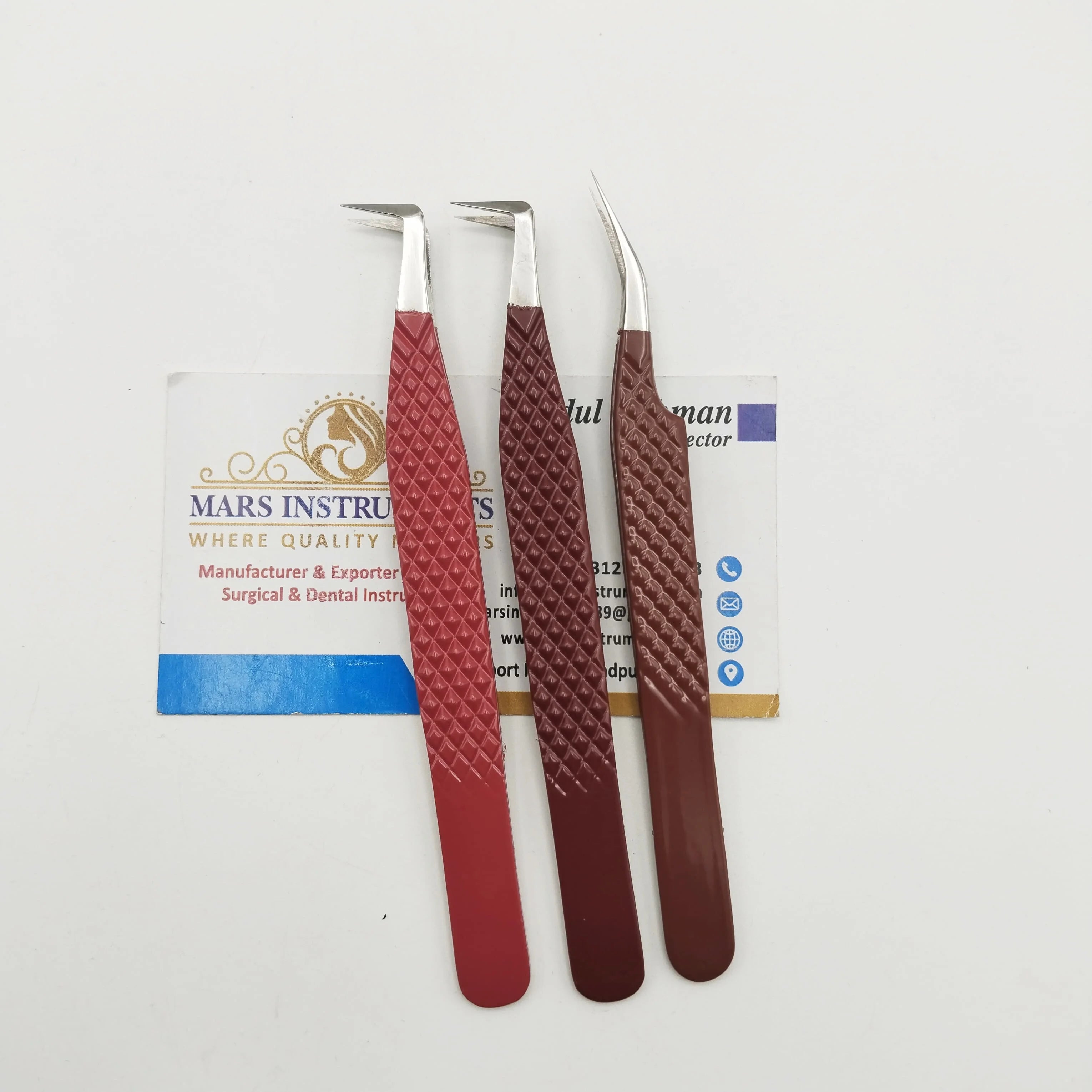 90 Degree Stainless Steel Tweezers Hand Tested Tweezers Custom Logo & Packing Available