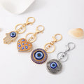 2025 Big Blue Evil Eye Keychain Accessories for Bag Blue Evil Eye Hamsa Hand Tassel Keychain MegaBDM