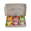 Custom Printed Food Grade Paper 6 Pack Brownies Cake Boxes with Compartments Insert for Cookie Sweet Cupcake Packaging