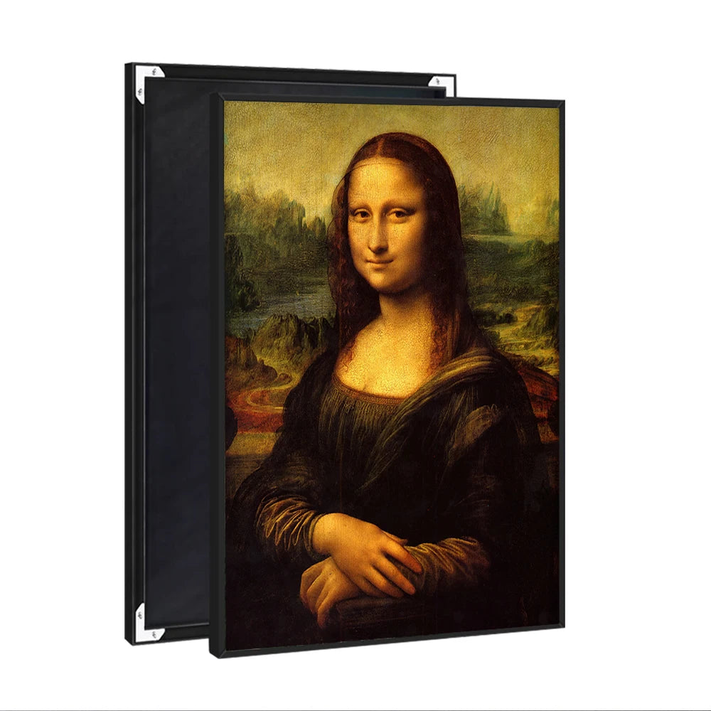 Modern Art Deco Glass Crystal La Gioconda Wall Art Painting Canvas Print Home Decoration Hotel Lobby Bespoke Monna Lisa Vertical