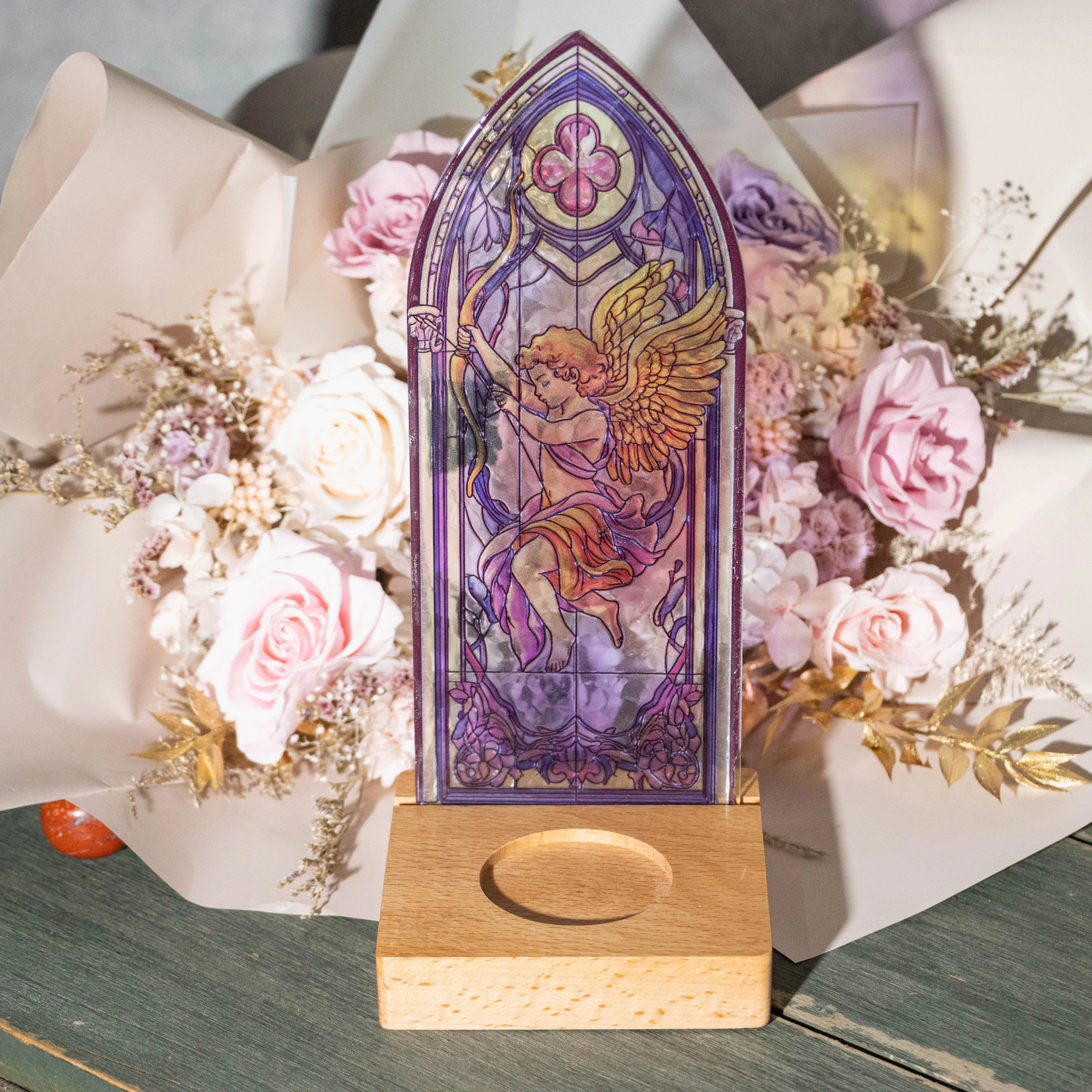 Personalized Glass Wall-Mounted Candle Holder Unique Home Decor for Christmas with Customizable Patterns