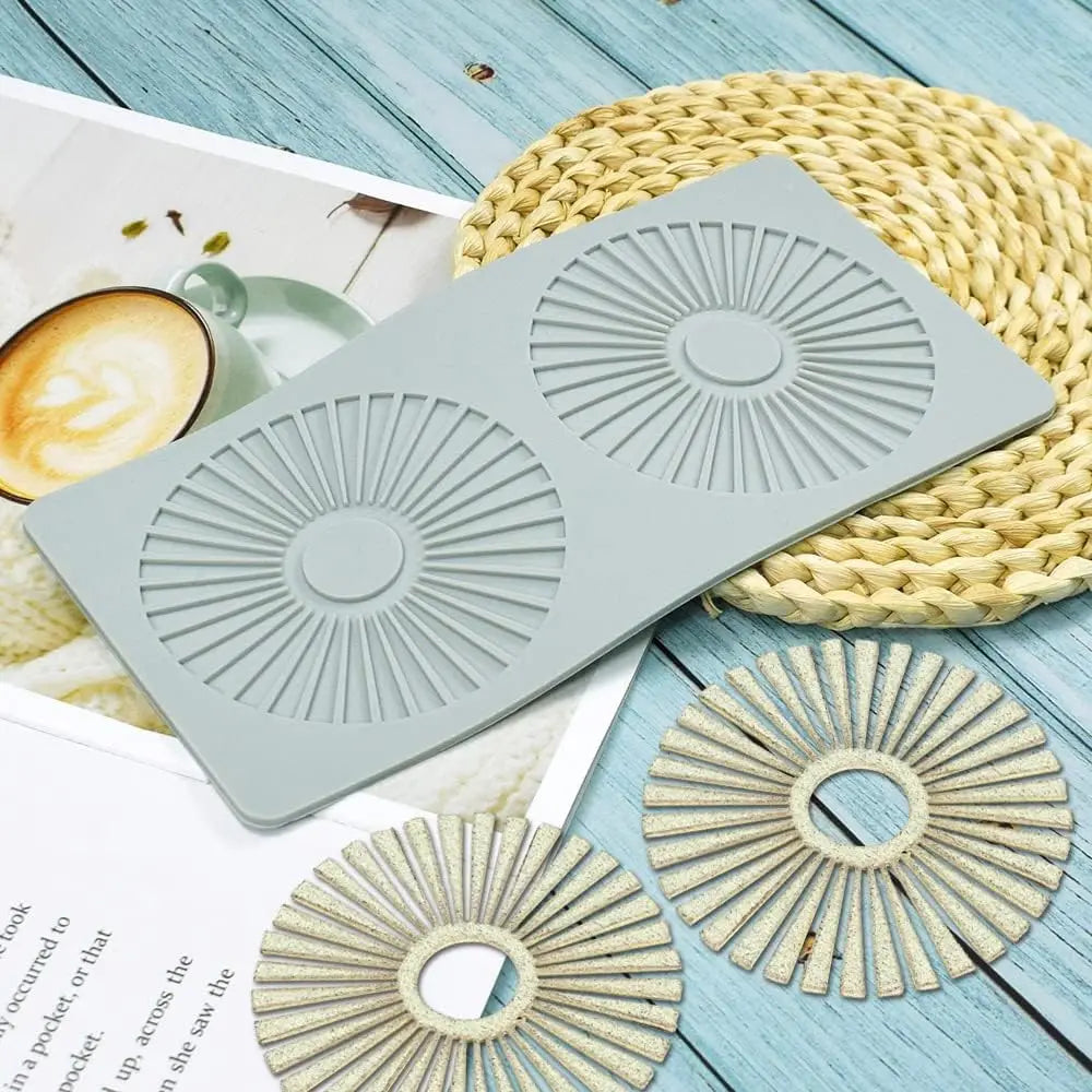 Factory in Good Quality OEM 2 Holes Origami Lace Fondant Silicone Mold DIY Edible Mold Cake Decoration Molecular Kitchen
