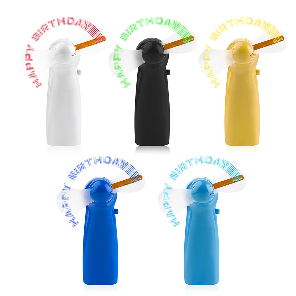 Custom LED Glow Fan Mini Handheld Light-up Party Decoration for Thanksgiving & Christmas Holidays & Celebrations