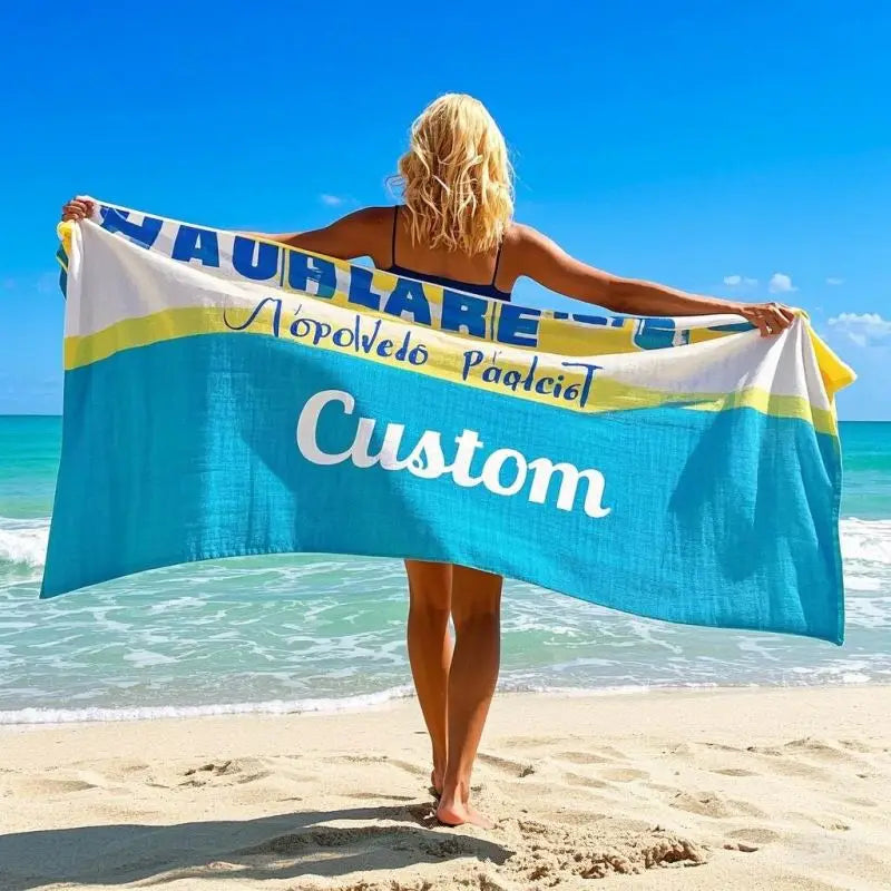 Oversized Beach Sport Towels Digital Printed Personalized Beach Towel With Logo Customized Beach Towel