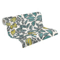 Made in Germany - Luxury Wallpaper rolls Floral Blue White Yellow Black Non Woven Contract Wallpaper for Hotel - 1005 x 053 m