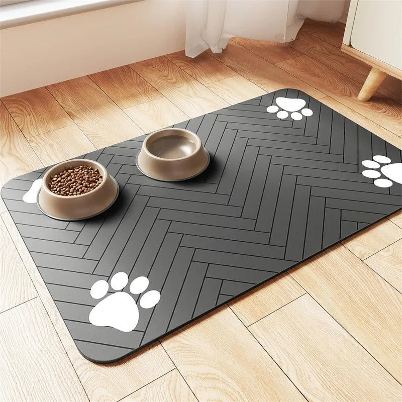 Best-selling Pet Feeding Mat for Cats and Dogs Made of Diatomaceous Earth Non-slip and Stain-resistant.