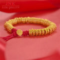 Alluvial Gold Winding Hammer Bracelet Gold-Plated Gold Shop Same Style Men's and Women's Waist Wrapping Red Rope Bracelet Supply