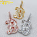 Fast Delivery Fashion Jewelry 925 Sterling Silver B Letter Charm Pendant Iced Out Vvs Moissanite Pendant