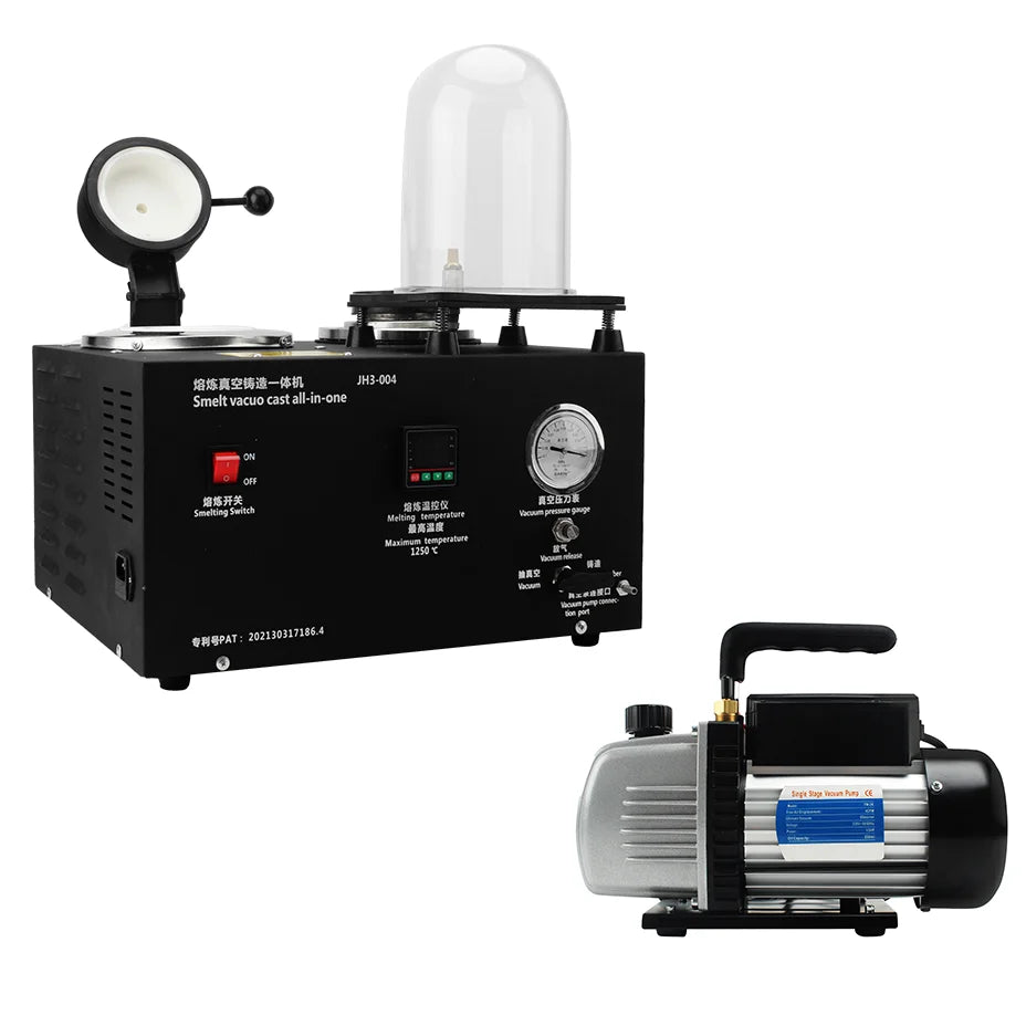 Boasta 3 in 1 Affordable Vacuum Casting Machine Set 1200â„ƒ Melting Furnace Vacuum Pump for Jewelry Gold Silver Making Equipment