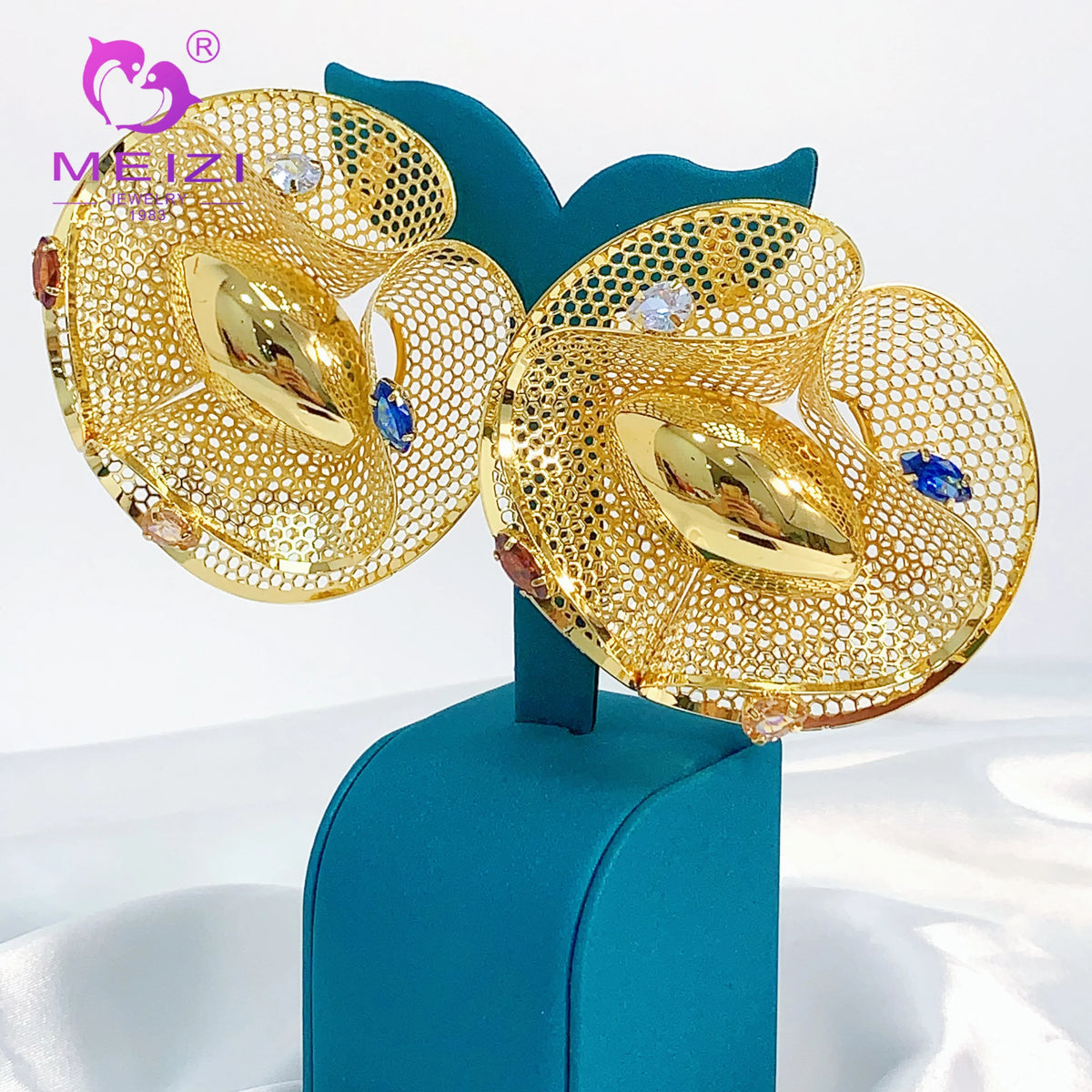 MEIZI JEWELRY African Earrings Fashion Gold Plated Women Jewelry Accessories MegaBDM