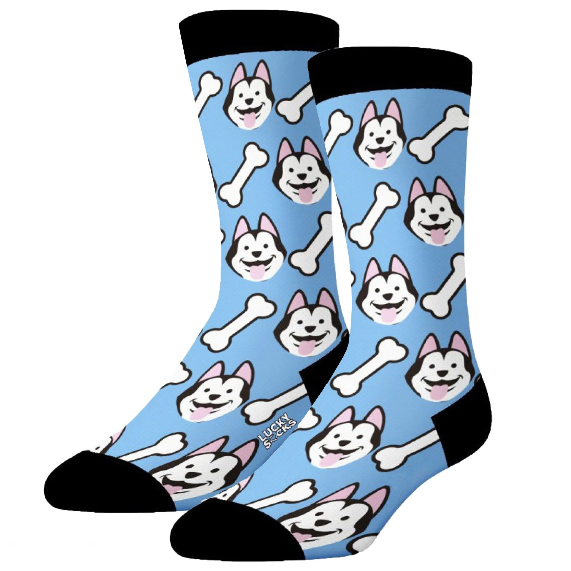 Pair of Lucky Socks long socks with puppy design sizes 41-46