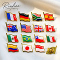 RINHOO National Flag Pin Country Flag Lapel Pin USA Spain France Badges For Clothes Bag Hat Collar Jewelry Accessories Gifts MegaBDM