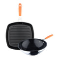 COMPACT San Ignacio Grill Pan Set (28x28cm) + Wok (28cm) in forged aluminum for induction hobs