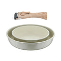 Bergner Click&Cook Set of 2 Frying Pans 22/26cm Cast Aluminum White + Detachable Handle