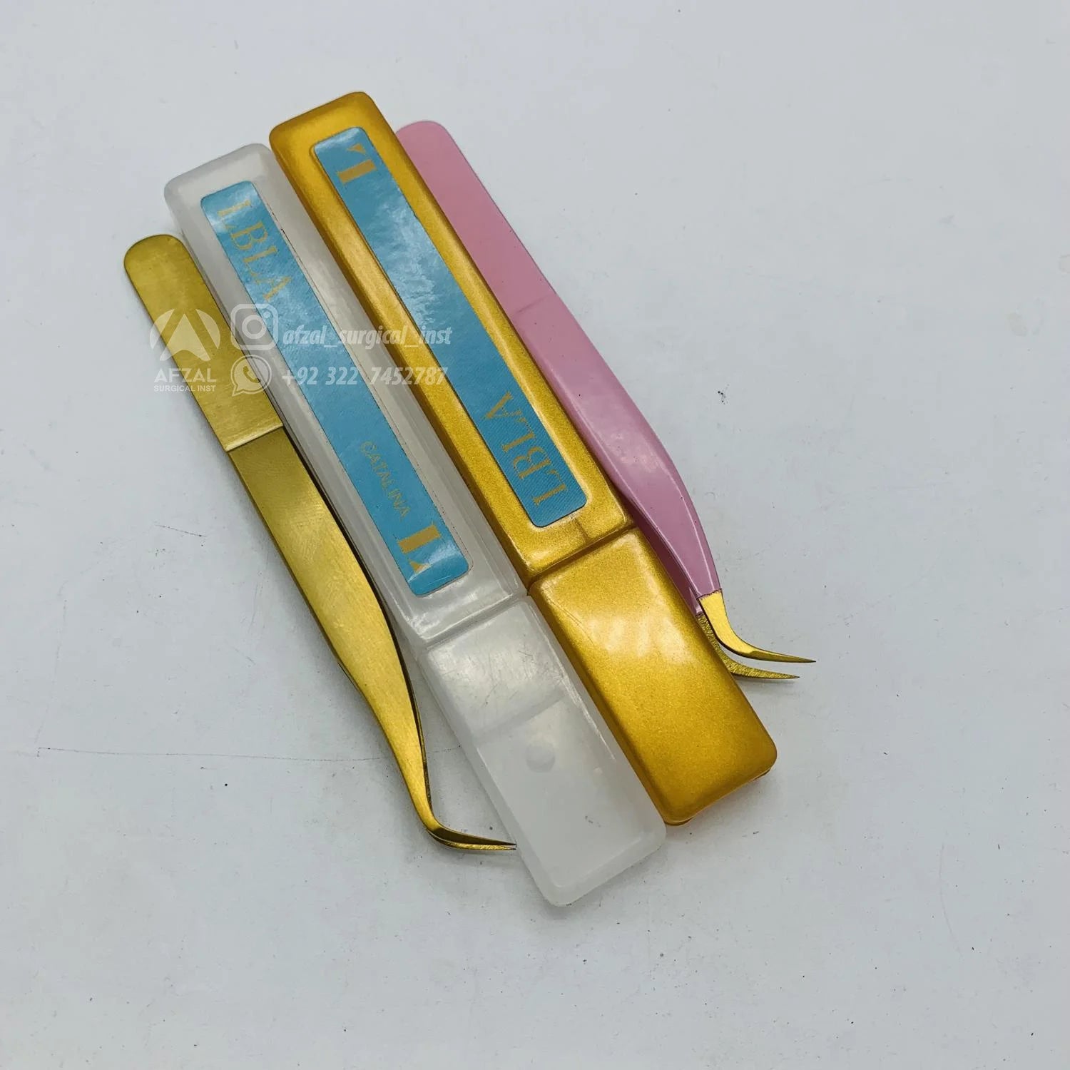 High Quality Japanese Stainless Steel Eyelash Tweezers Sustainable Fiber Tip Lash Hand-Tested Professional Volume Eyelash Gold