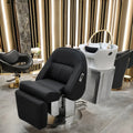 2025 Hot Selling Luxury Salon Shampoo Chair Adjustable Height Metal Shampoo Chair Hair Salon Shampoo Basin Head Spa Chair