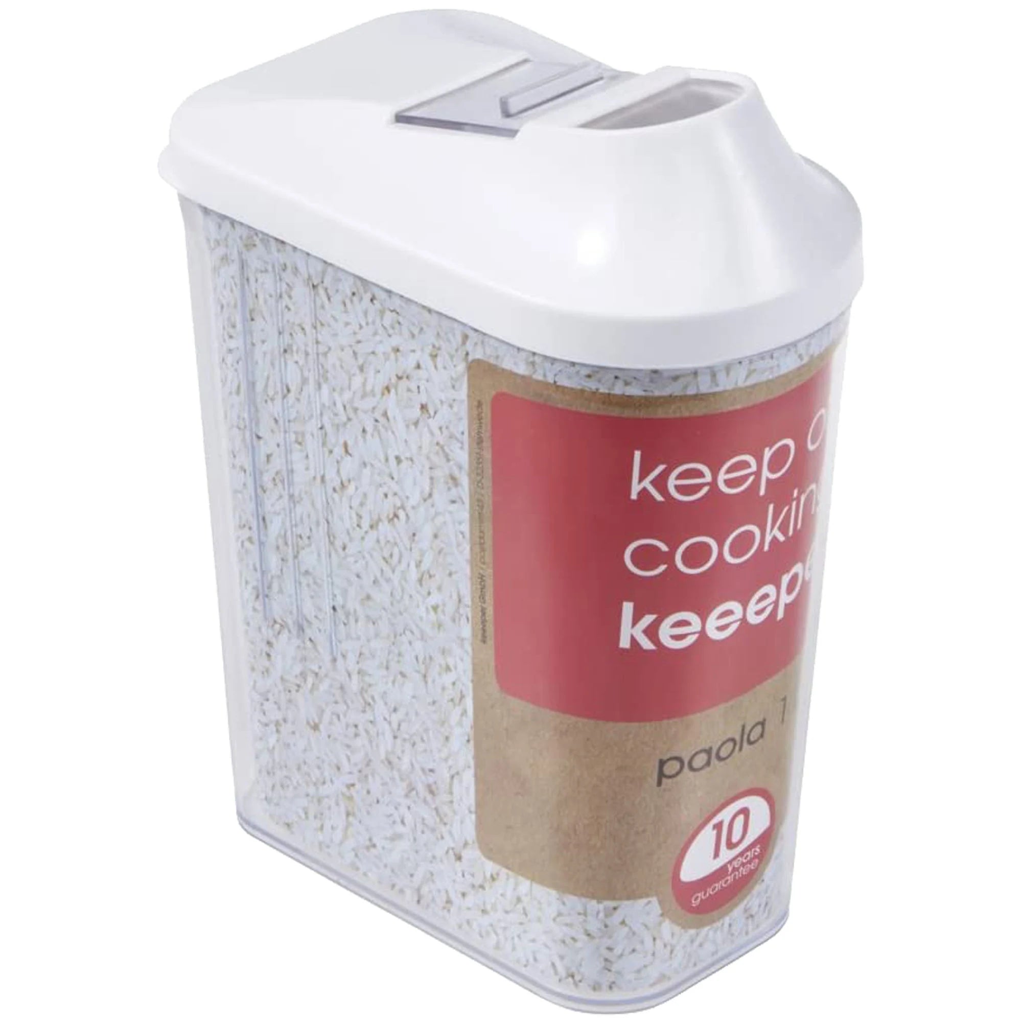 Cereal Dispenser PE/PS White 11 x 6.5 x 19 cm