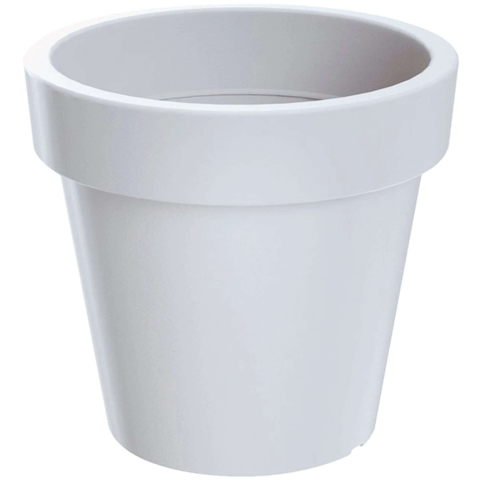Lofly plastic flower pot in white 24.5 (length) x 24.5 (width) x 22.5 (height) cm