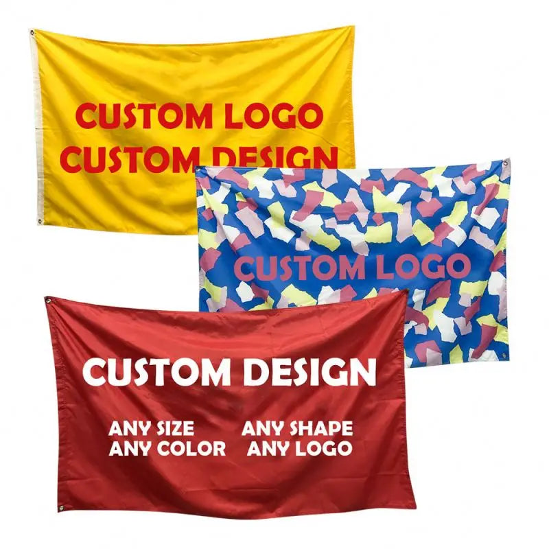 Double Sides Banner Custom Printed Promotional Flags 90X150Cm Custom Printed Sports Flags Custom Flags 3X5
