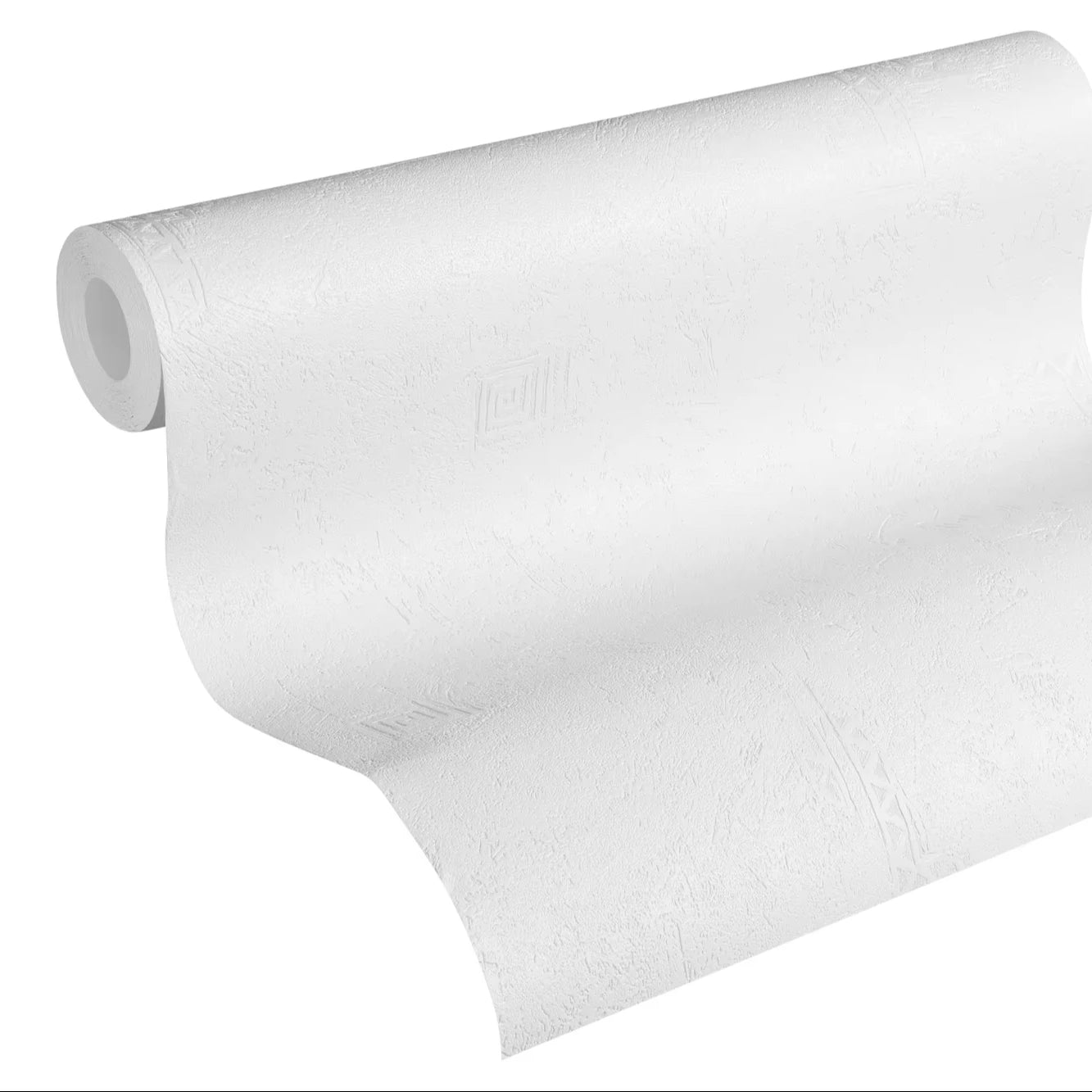 Made in Germany - Coatable Wallpaper rolls Plain Colour Paintable White Non Woven Vinyl Wallpaper for painting - 1005 x 053 m