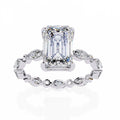 Luxury 925 Sterling Silver 14K Gold Plated Men's Accent Ring Radiant Zircon Wedding Engagement Party Jewelry Non-Tarnish IGI