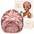 Custom Logo 100% Mulberry Silk Double Layer Sleep Bonnet OEKO TEX Certification European American Style Four Seasons Women's MegaBDM