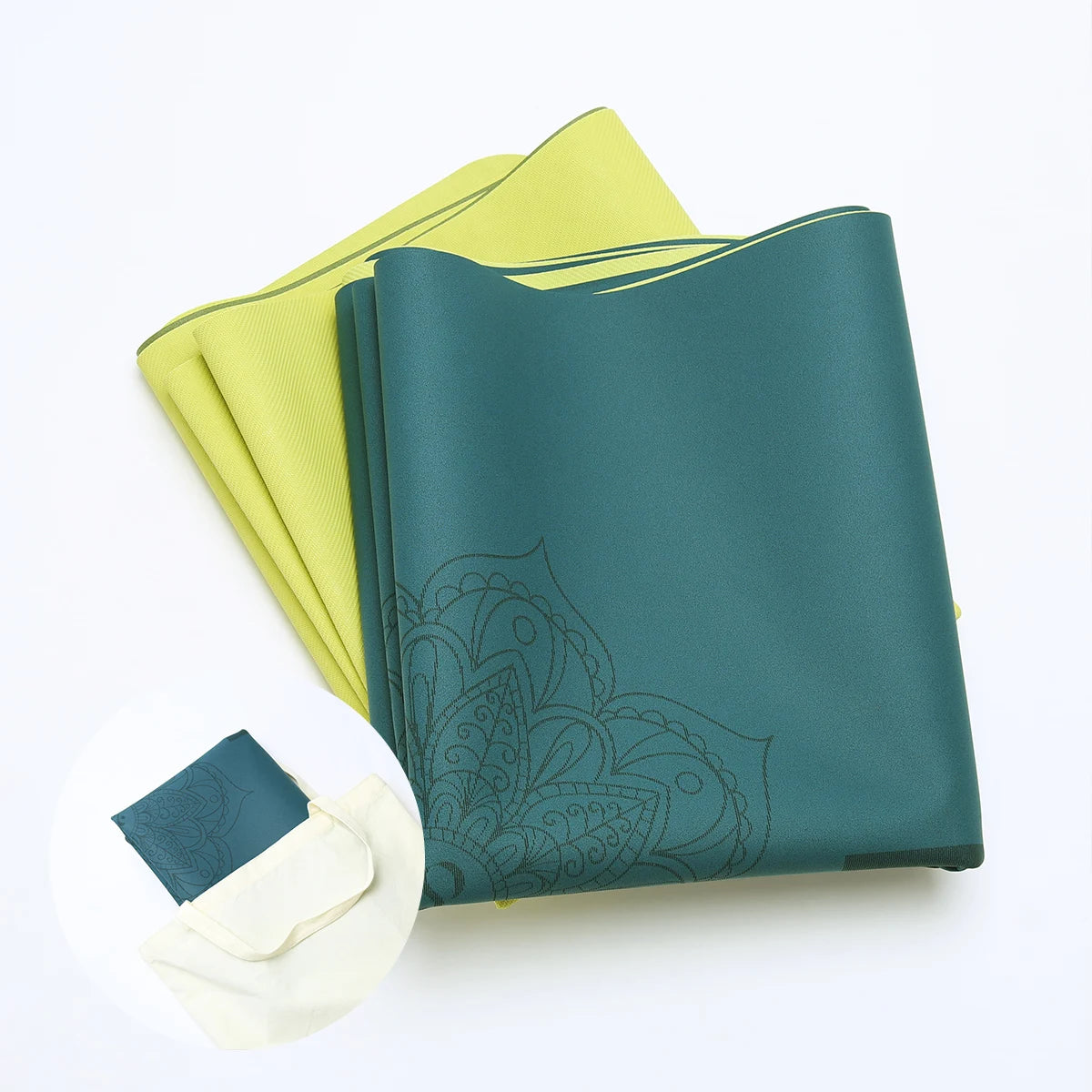 Custom Laser Logo Recycled Thin Natural Rubber PU Yoga Mat