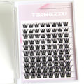 2024 New 200D Fluffy Lash Cluster Kit Thick Eyelash Individual Volume 80D Fluffy Clusters Eyelashes Extension Kit