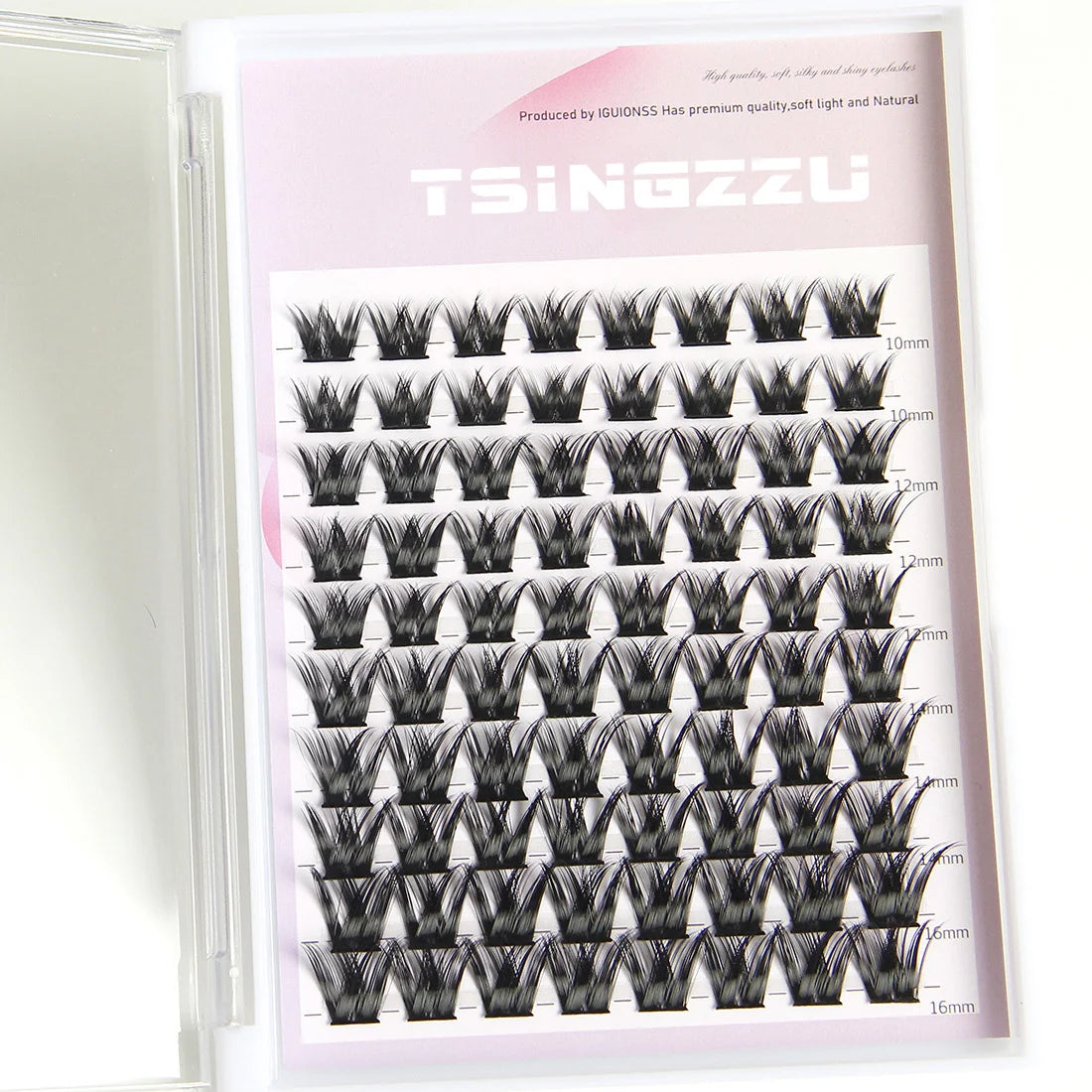 2024 New 200D Fluffy Lash Cluster Kit Thick Eyelash Individual Volume 80D Fluffy Clusters Eyelashes Extension Kit