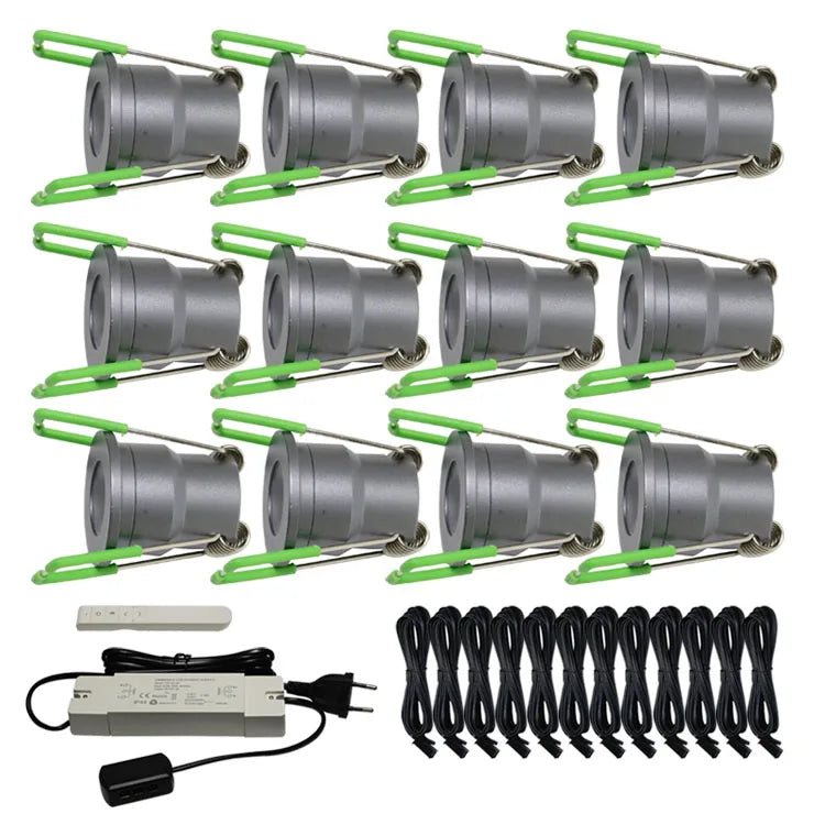 DC12V IP65 CCT 2700-5500K Dimmable 3W Mini Spot Downlight Set for Veranda