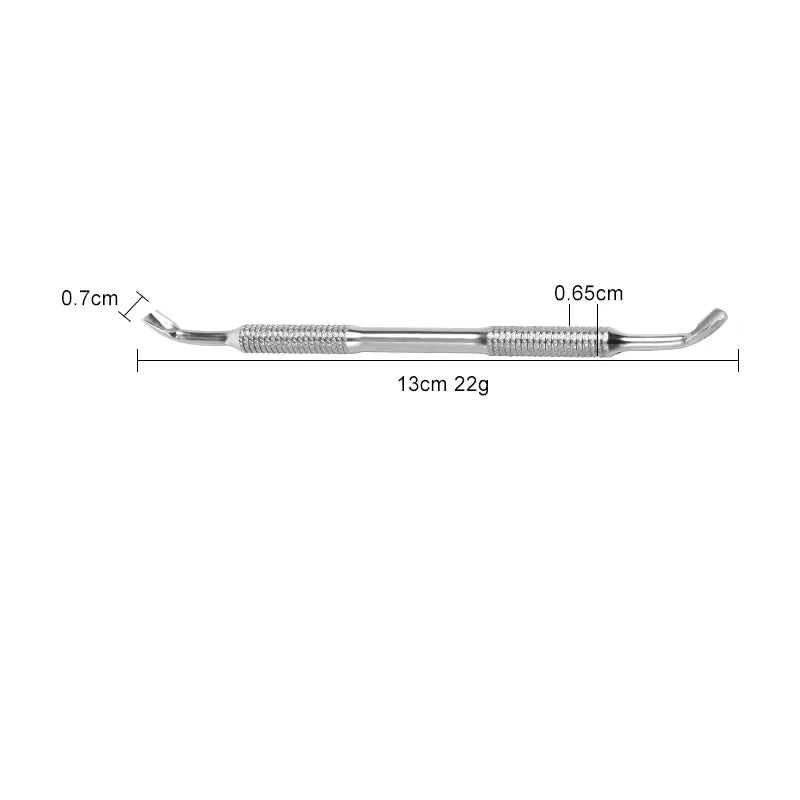 Double Ended Cuticle Pusher Stainless Steel Dead Skin Push Remover for Pedicure Manicure Nail Art Cleaner Care Tool
