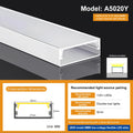 ESann A5020Y Scandinavian European Style Covered Aluminum Profile LED Strip Light Channel with 5mm Compatibility Line Shape