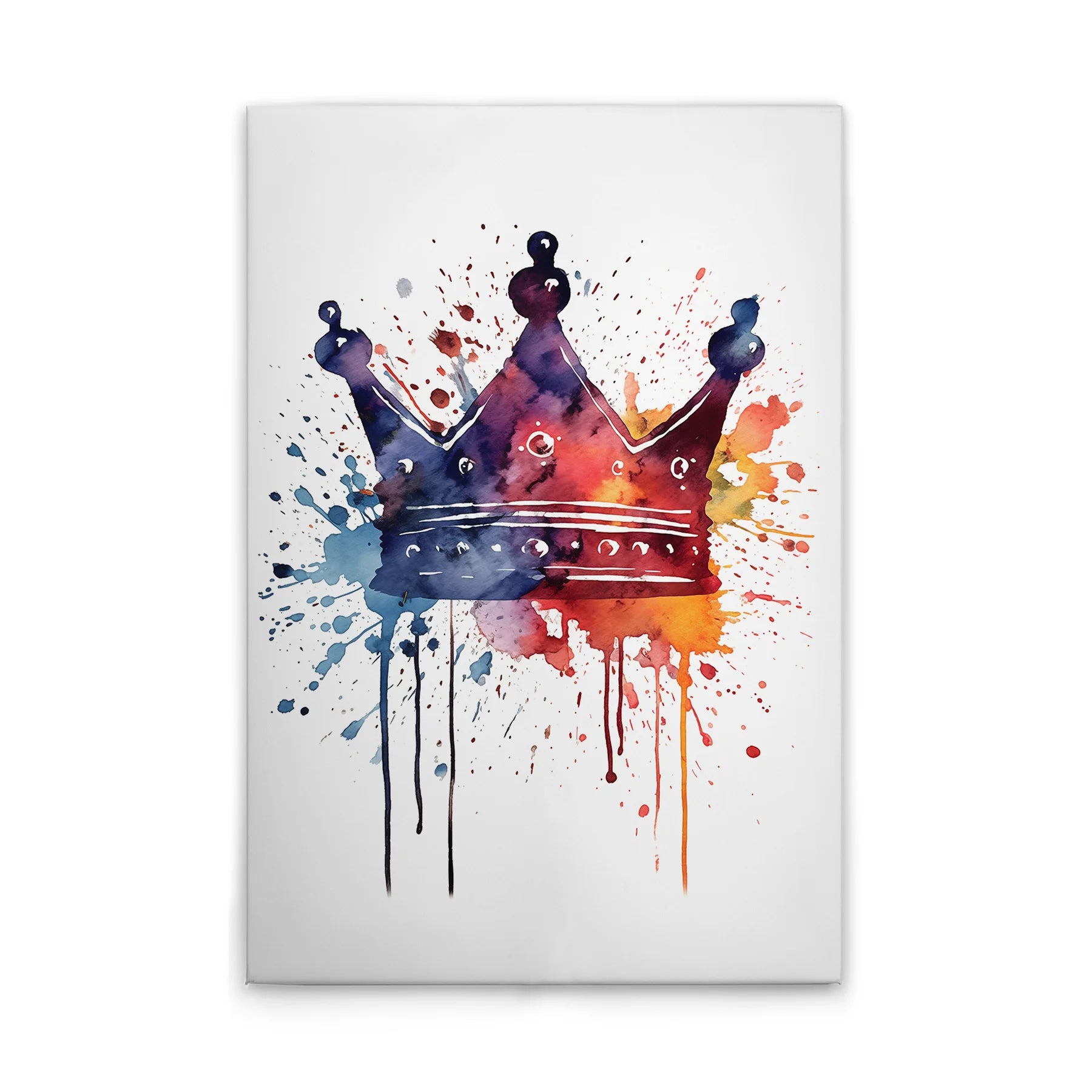Made In Germany - Home Decor Canvas Picture Colourful Crown - Wall Mural In Colourful And - Canvas Picture On Stretcher Frame
