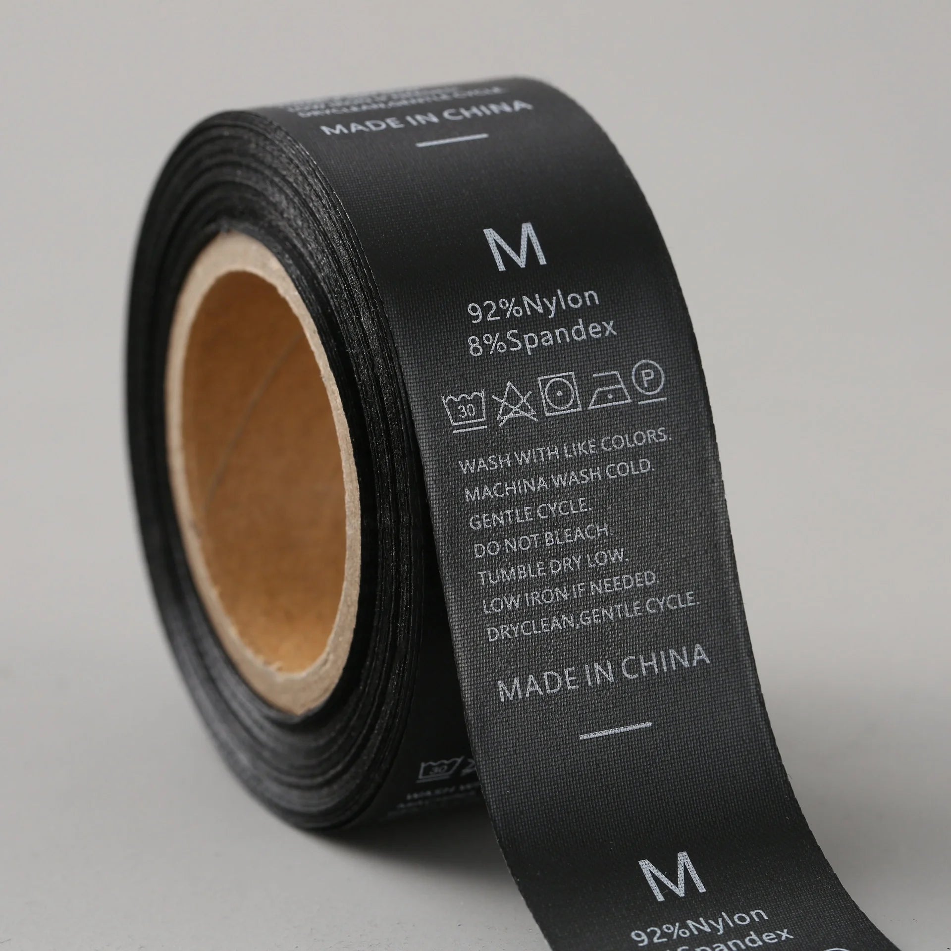 Factory Wash Care Label Color Printing Smooth Soft Satin Printed Label for Clothing