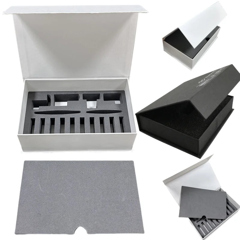 Custom Logo Magnetic Closure Cardboard Gift Box Packaging Box With  Foam Insert Paper Box  Presentation Foam for Gift Packs