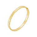 Latest 18K Gold Plated Stainless Steel Jewelry Irregular Rectangle Cuff Bangle Solid Plain Polished for Women Bracelet B242403