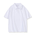 Bangladesh china factory price Custom Logo Solid Color Drop Shoulder Casual Pure Cotton Polo Shirt Short POLO shirts MegaBDM
