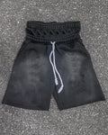 Customized Men's High-Waisted French Terry Cotton Athletic Shorts Acid Wash Casual Board Shorts Pattern Breathable Eco-Friendly