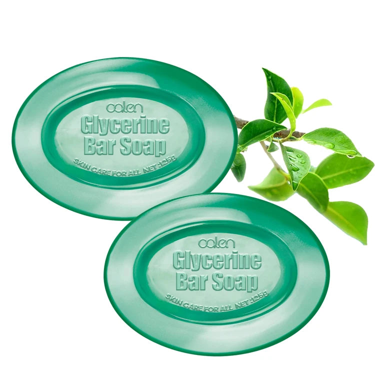 Oalen Custom Logo 125G Shea Butter Organic Clear Transparent Glycerin Bath Supplies Soap Whitening Herbal Solid for Adults