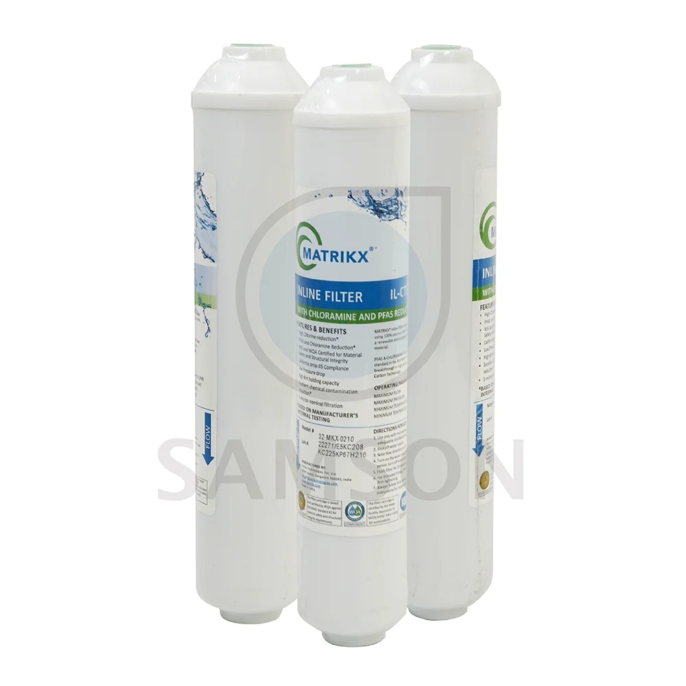 Matrikx Inline ST PFAS Microplastics Lead Chloramine 0.5 Micron Filter Cartridge fluoride filter fluoride water filter