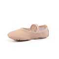 EU Stock Spot Pink PU Leather Ballerina Dance Shoes Soft Ballet Shoes with Elastic Cross Straps for Girls